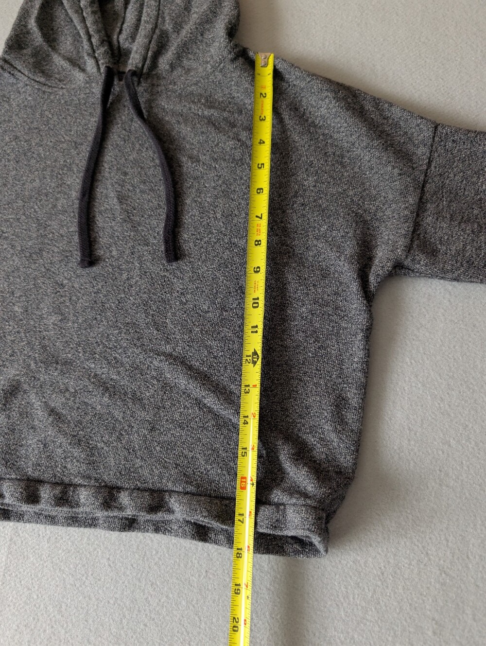 Madewell Tone Hoodie Sweatshirt 100% Cotton Dark Grey Terry Sz Small Loungewear image 10